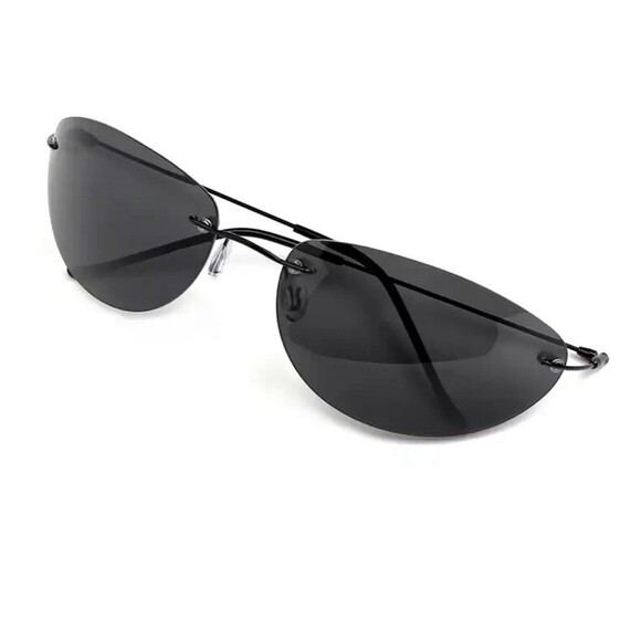 Fashion Cool The Matrix Neo Style Polarized Sunglasses Ultralight Rimless Men - Picture 7 of 12